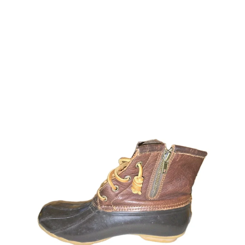 Womans‎ Sperry Top-Sider Leather Duck Boots | Preppy Nautical Fall Winter SZ 8